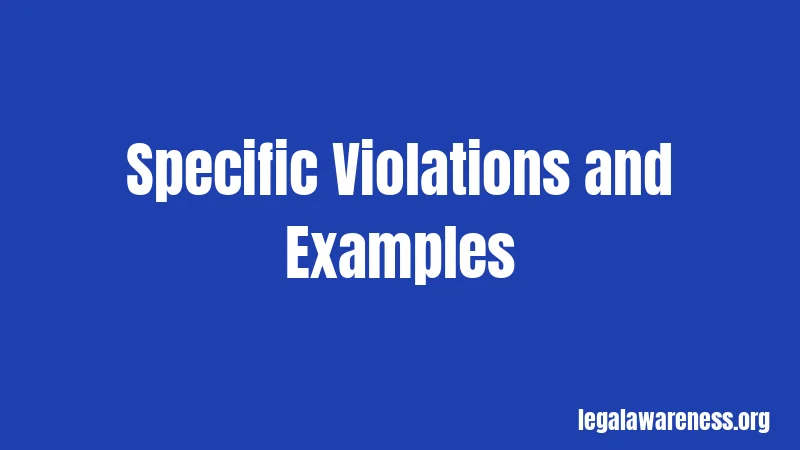 Specific Violations and Examples