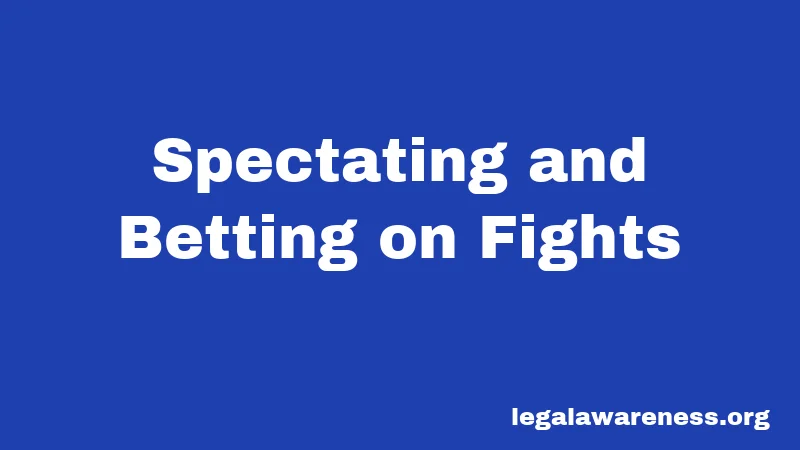 Spectating and Betting on Fights