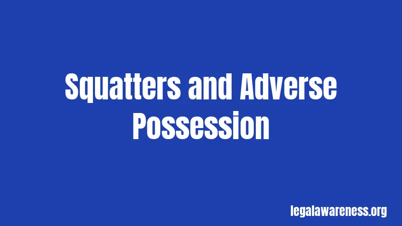 Squatters and Adverse Possession