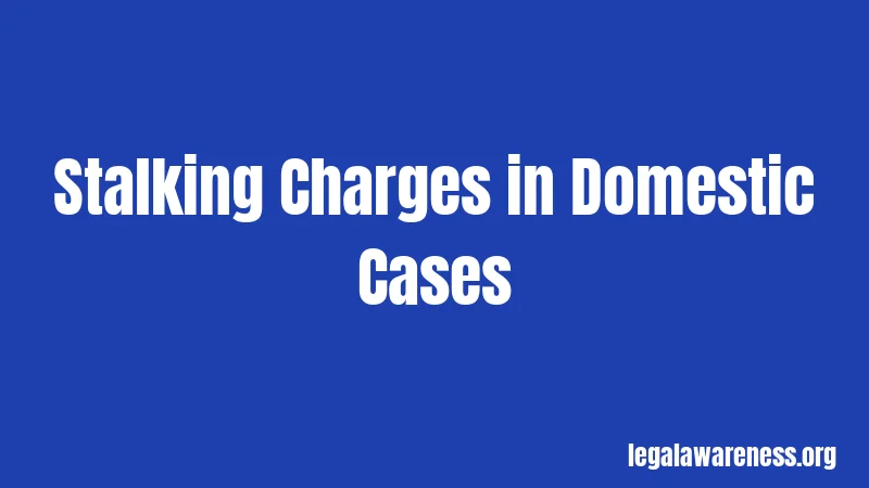 Stalking Charges in Domestic Cases