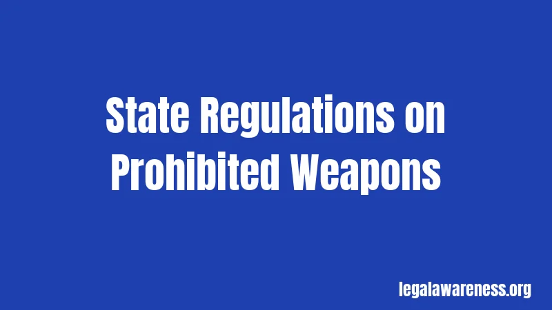 State Regulations on Prohibited Weapons