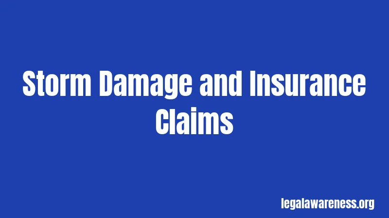 Storm Damage and Insurance Claims