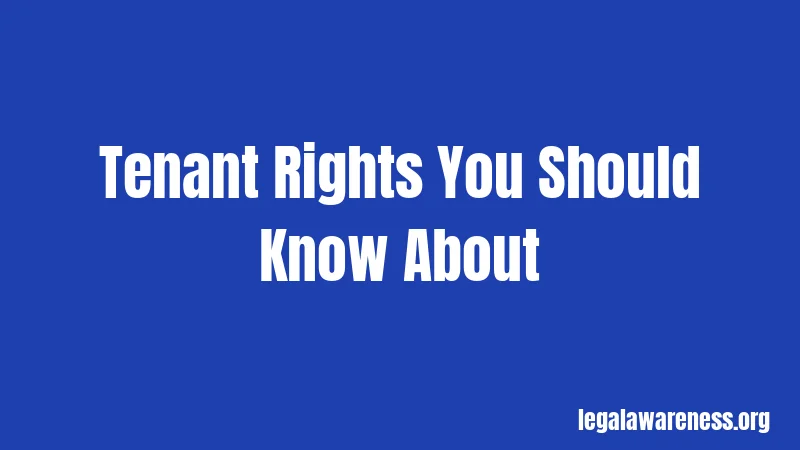 Tenant Rights You Should Know About