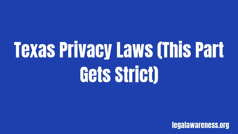 Texas Privacy Laws (This Part Gets Strict)