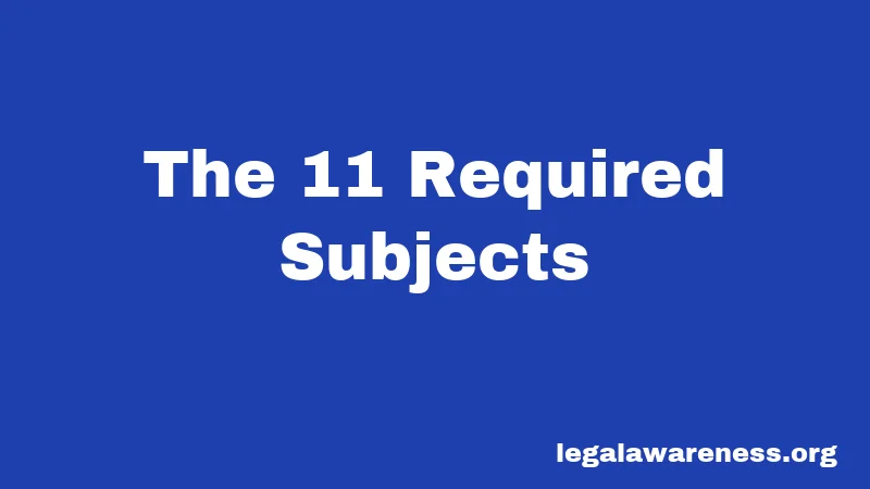 The 11 Required Subjects