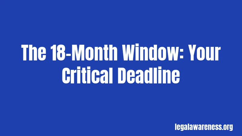 The 18-Month Window: Your Critical Deadline