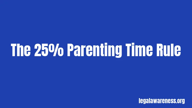 The 25% Parenting Time Rule