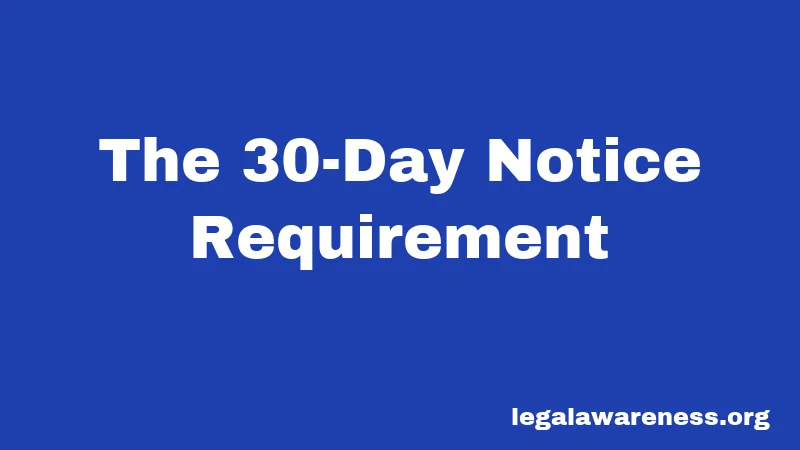The 30-Day Notice Requirement
