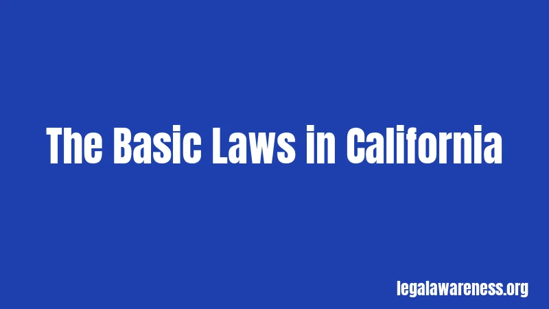 The Basic Laws in California