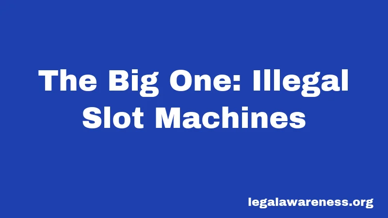 The Big One: Illegal Slot Machines