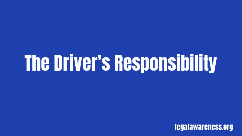 The Driver’s Responsibility