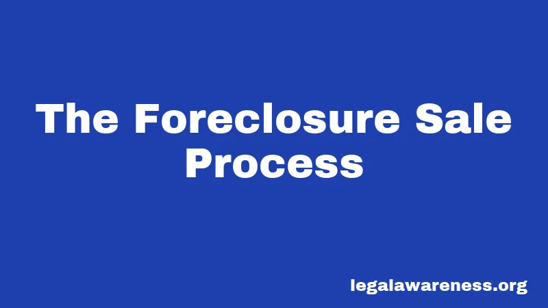 The Foreclosure Sale Process