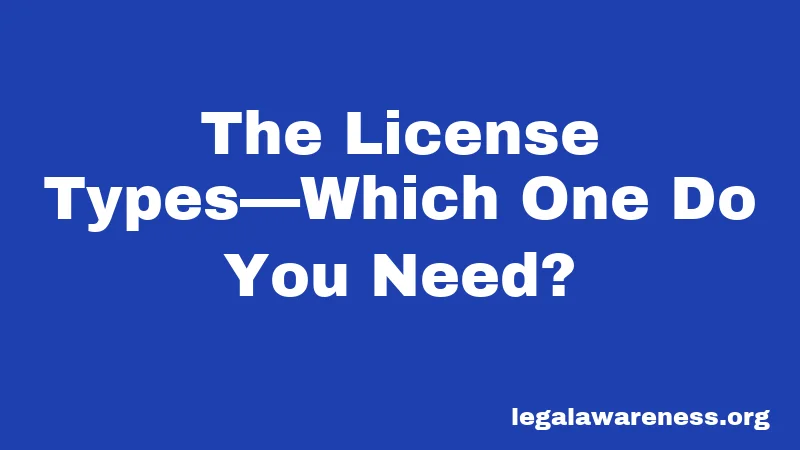 The License Types—Which One Do You Need?