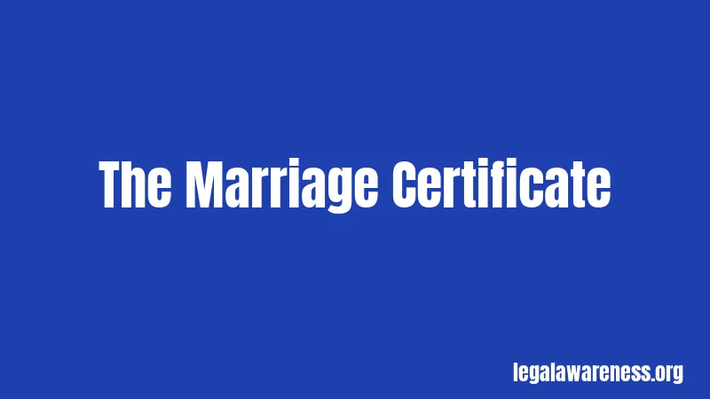 The Marriage Certificate