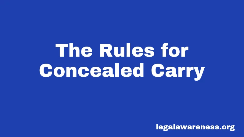 The Rules for Concealed Carry