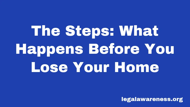 The Steps: What Happens Before You Lose Your Home