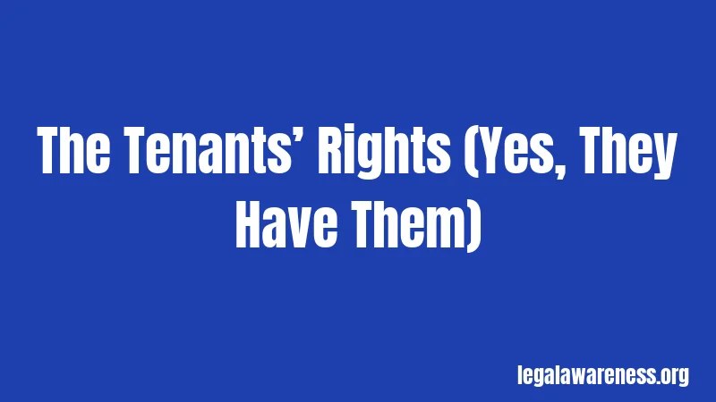 The Tenants’ Rights (Yes, They Have Them)