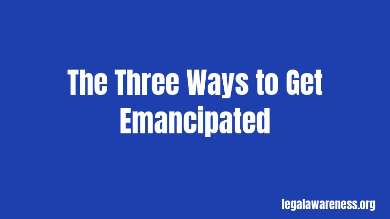 The Three Ways to Get Emancipated