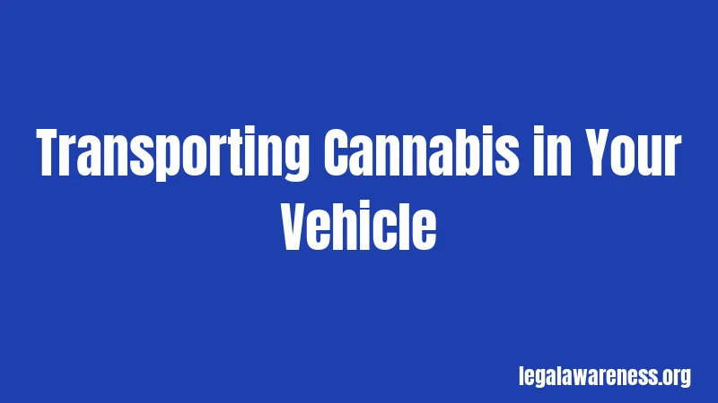 Cannabis Laws in Illinois (2026): What's Legal and What's Not 3 Transporting Cannabis in Your Vehicle
