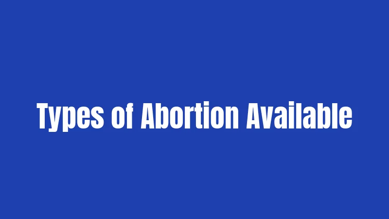 Types of Abortion Available