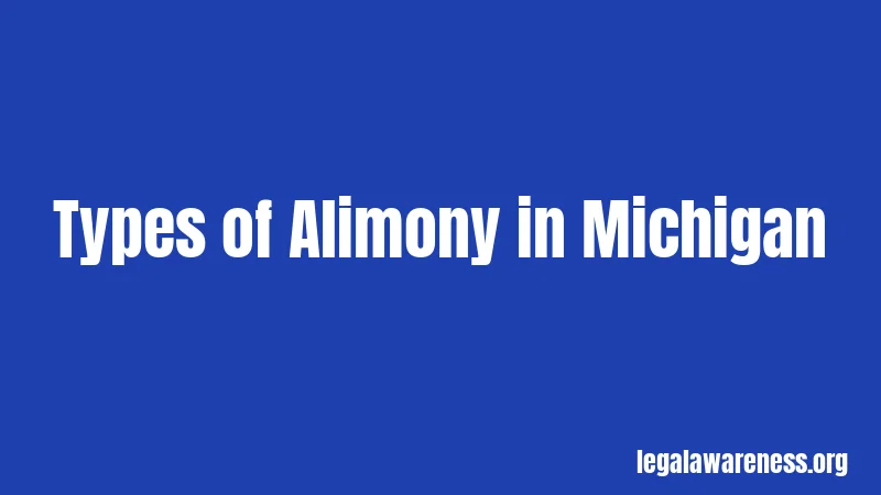 Types of Alimony in Michigan
