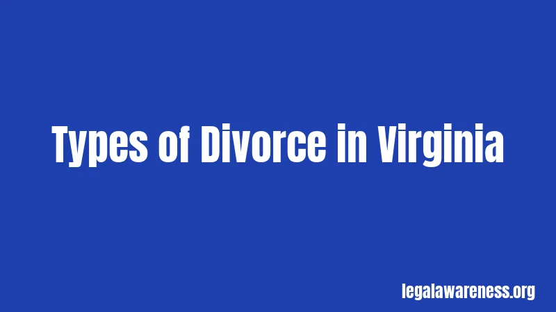 Types of Divorce in Virginia