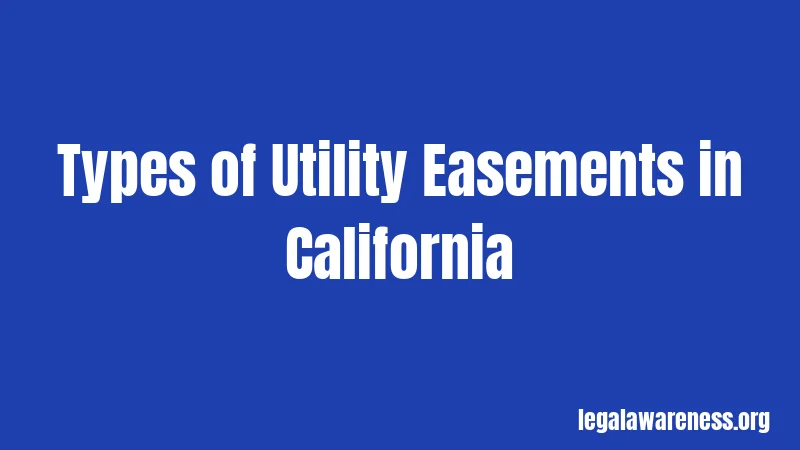 Types of Utility Easements in California
