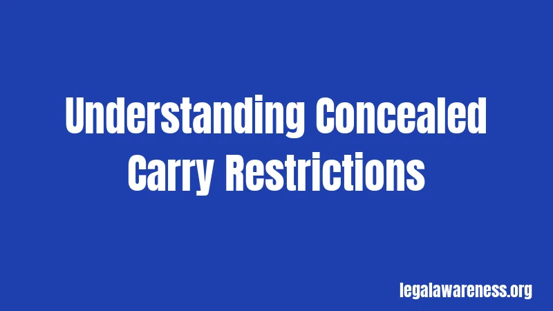 Understanding Concealed Carry Restrictions