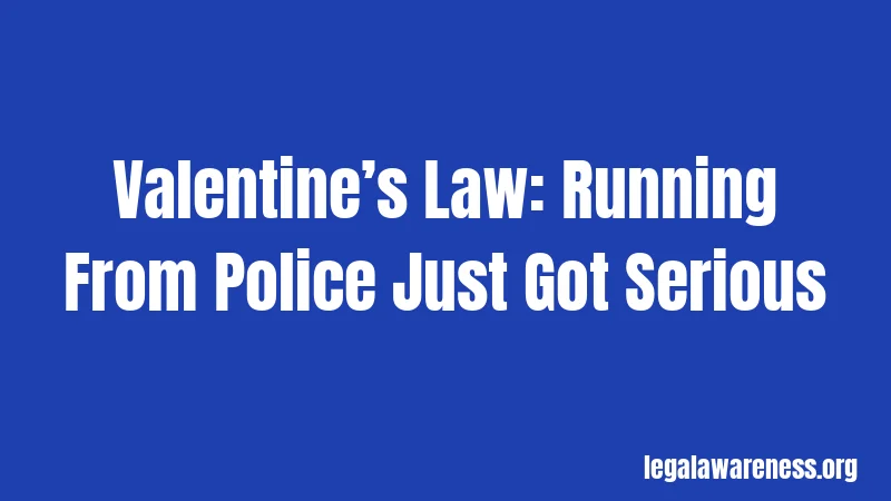 Valentine’s Law: Running From Police Just Got Serious