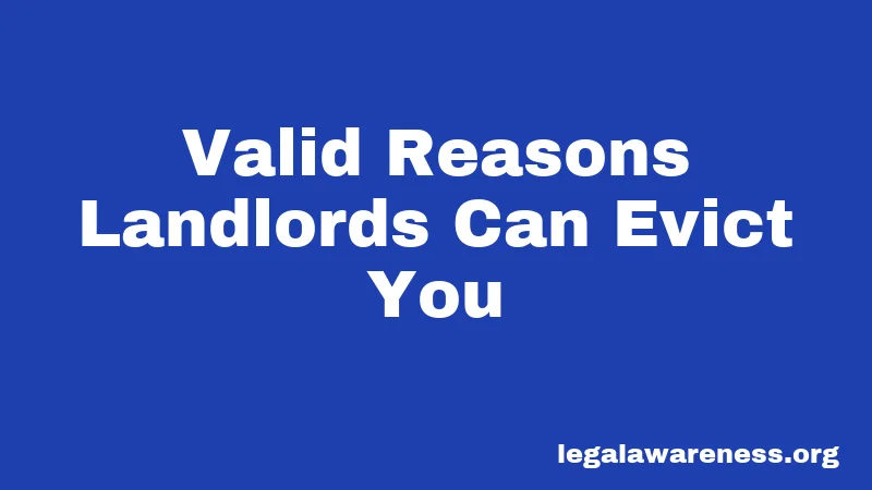 Valid Reasons Landlords Can Evict You