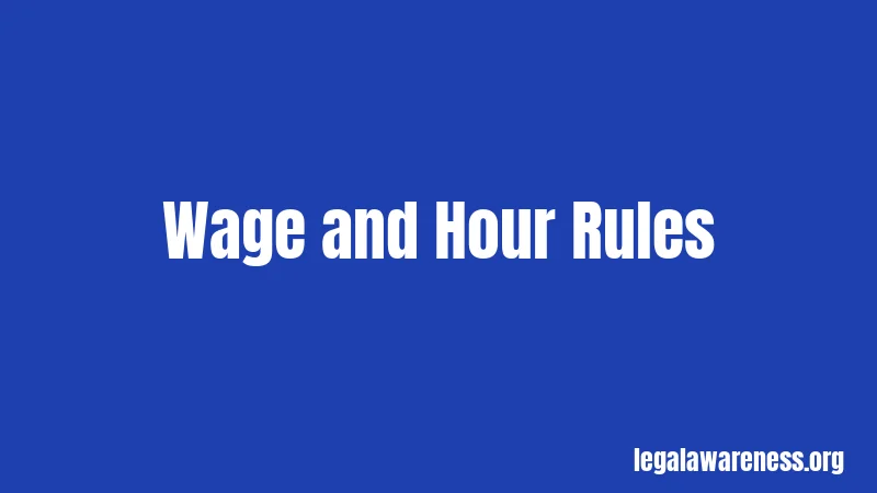 Wage and Hour Rules