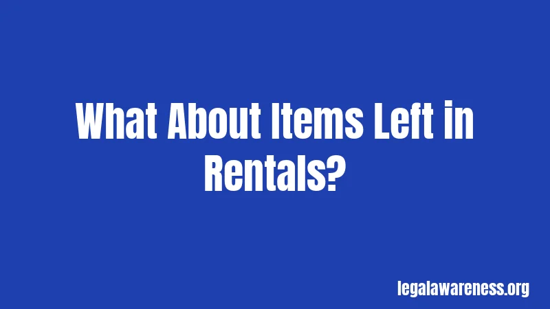 What About Items Left in Rentals?