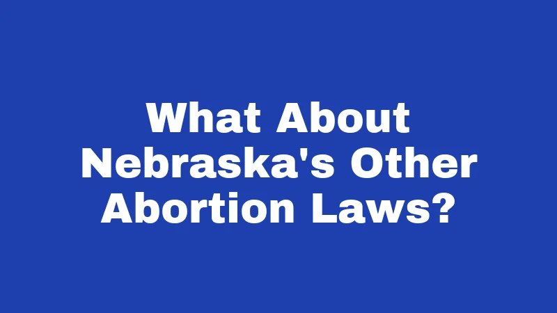 What About Nebraska's Other Abortion Laws?