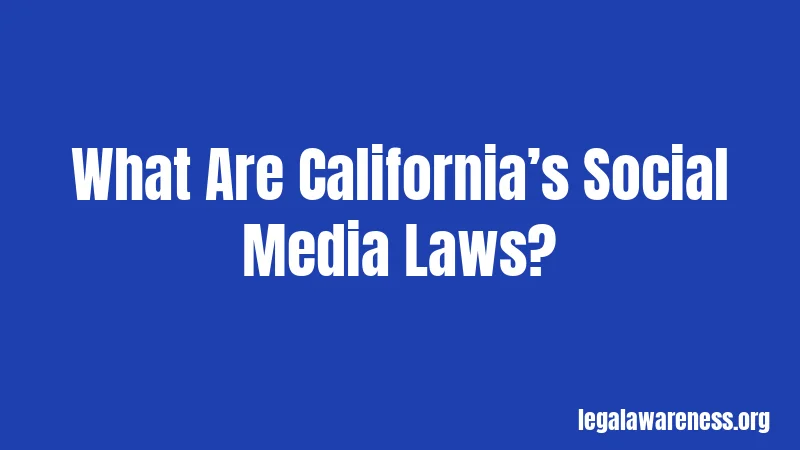 What Are California’s Social Media Laws?