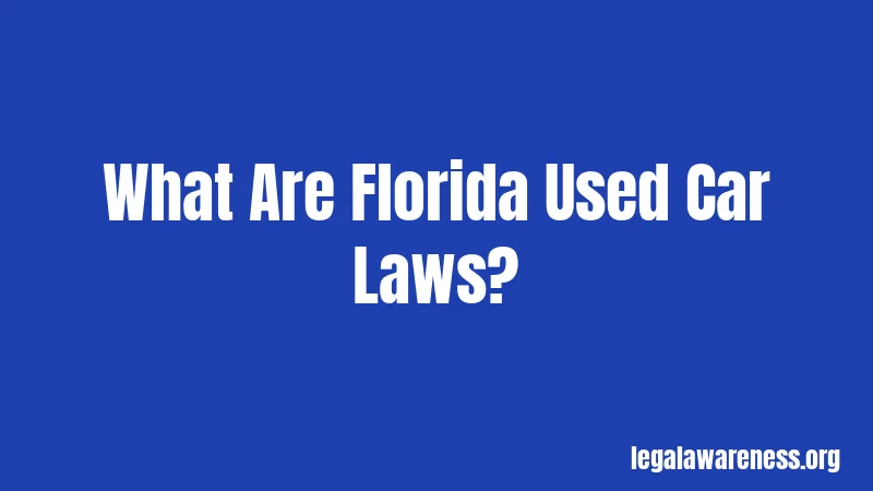 What Are Florida Used Car Laws?