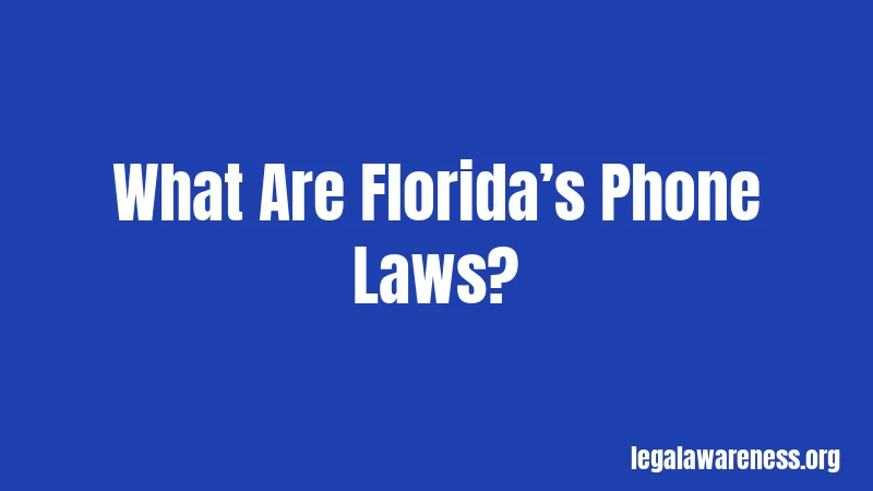 What Are Florida’s Phone Laws?