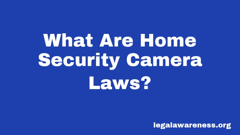 What Are Home Security Camera Laws?