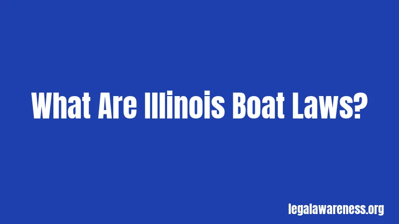 What Are Illinois Boat Laws?