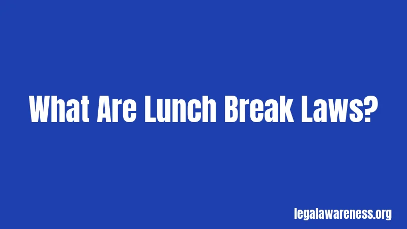 What Are Lunch Break Laws?
