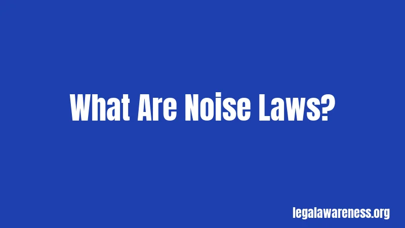 What Are Noise Laws?