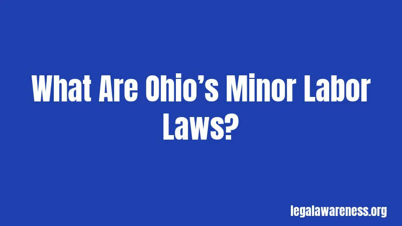 What Are Ohio’s Minor Labor Laws?