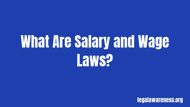 What Are Salary and Wage Laws?