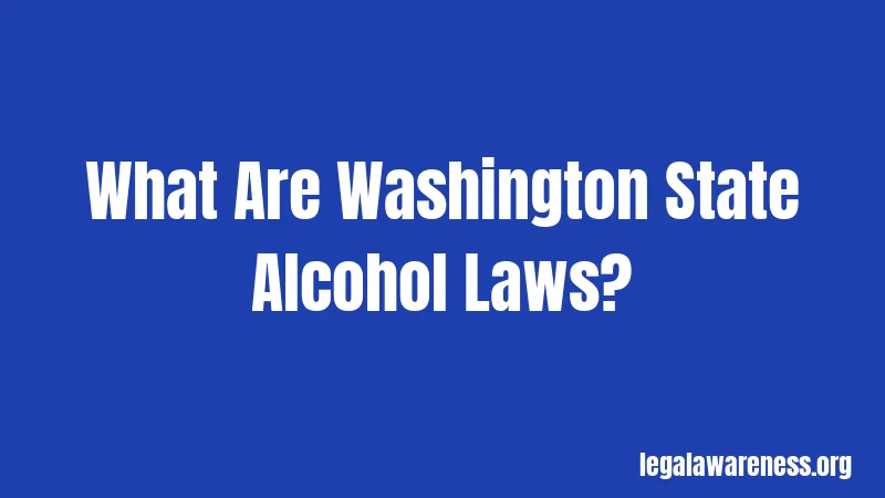 What Are Washington State Alcohol Laws?