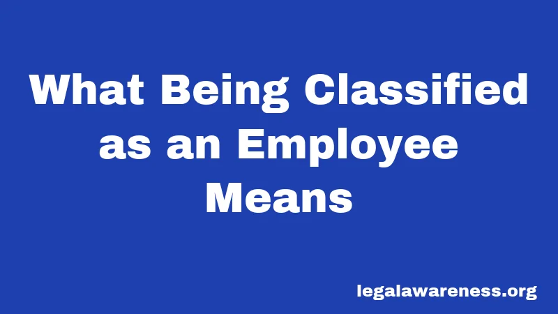 What Being Classified as an Employee Means