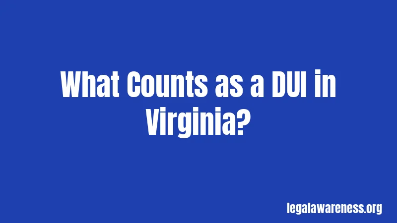 What Counts as a DUI in Virginia?