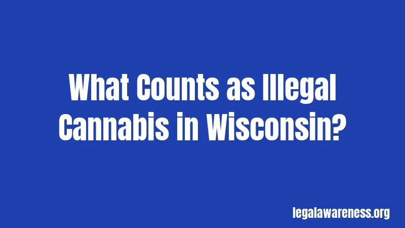 What Counts as Illegal Cannabis in Wisconsin?