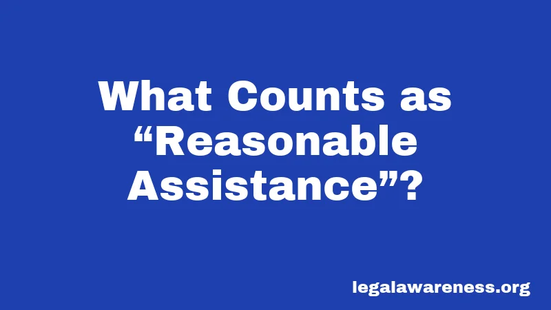 What Counts as “Reasonable Assistance”?