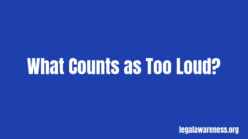 What Counts as Too Loud?