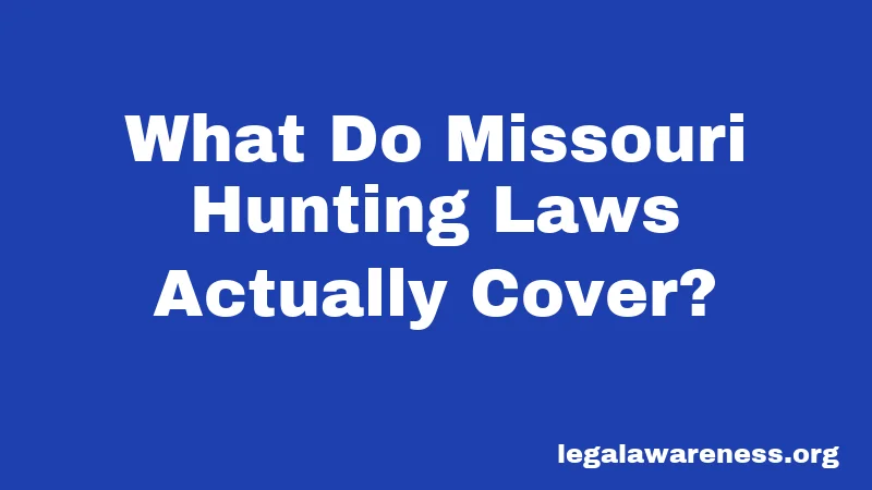 What Do Missouri Hunting Laws Actually Cover?