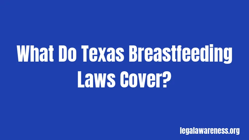 What Do Texas Breastfeeding Laws Cover?